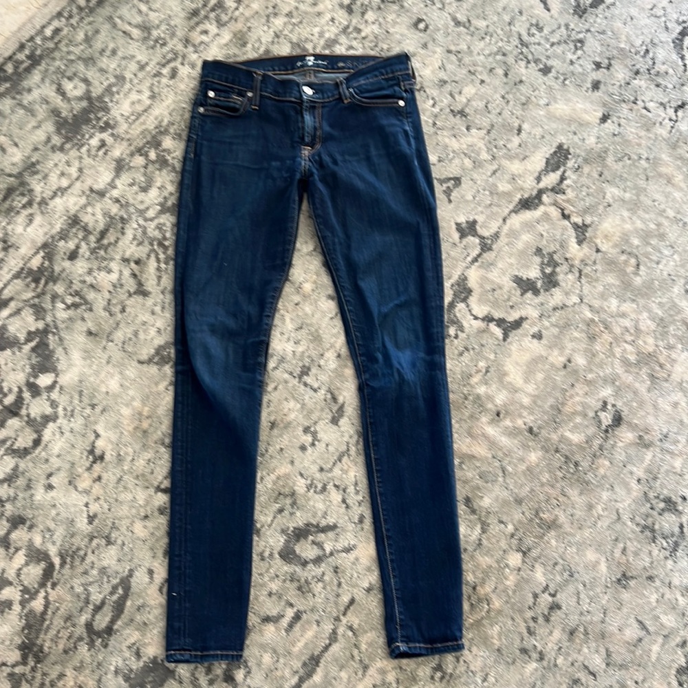 7 for All Mankind mid rise blue jeans